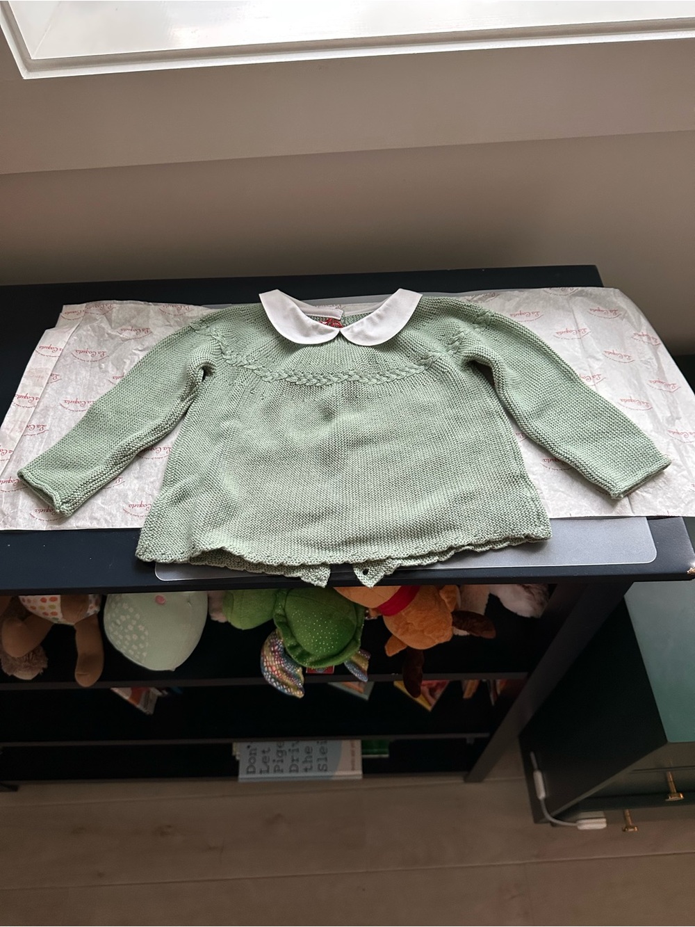 La Coqueta Sage Green Rosauro Cotton Knitted Baby Set